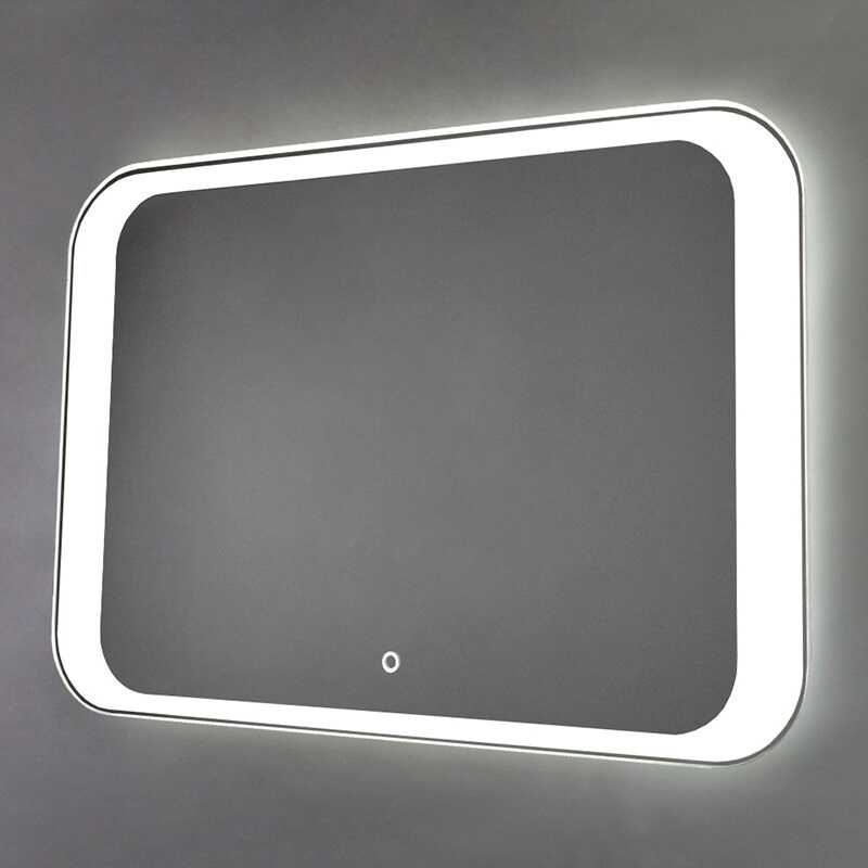 Зеркало AZARIO Индиго 800х550 с LED-подсветкой и диммером, сенсорным выключателем