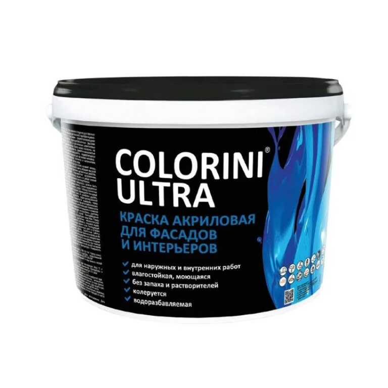 Краска для фасадов и интерьеров COLORINI ULTRA 12.6кг
