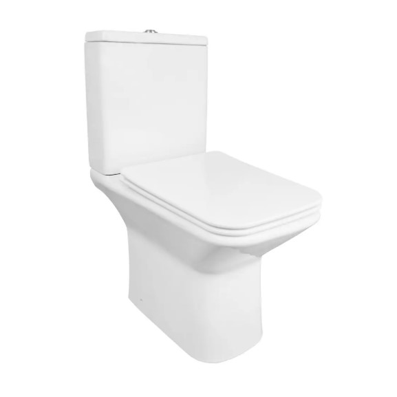 Унитаз напольный безободковый в комплекте с бачком и сидением 615x370x790 Azario Formal