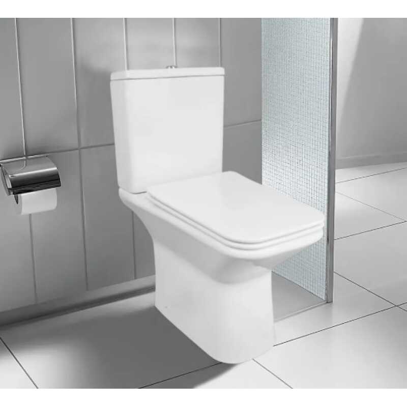 Унитаз напольный безободковый в комплекте с бачком и сидением 615x370x790 Azario Formal