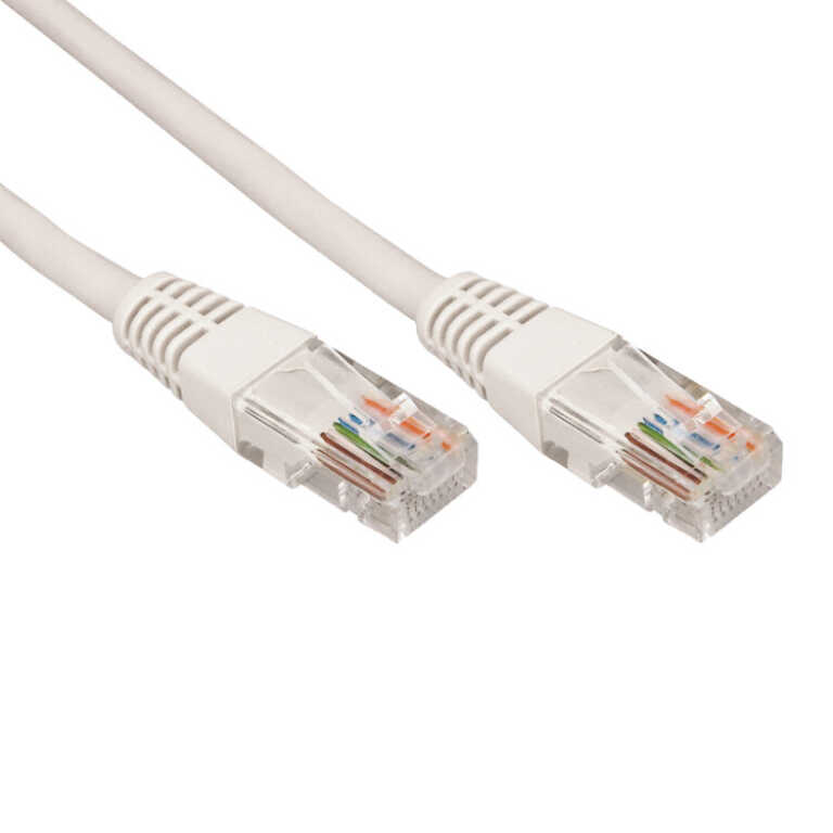 Патч-корд UTP CAT5e литой 1,5м ПВХ серый OXION