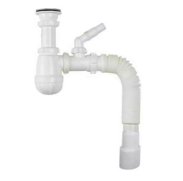 Сифон для умывальника 1 1/2"х40 с выходом под стир. машину Aquant
