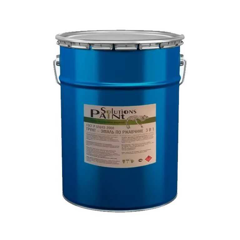 Грунт-эмаль 3 в 1 серый (25кг) PAINT SOLUTIONS