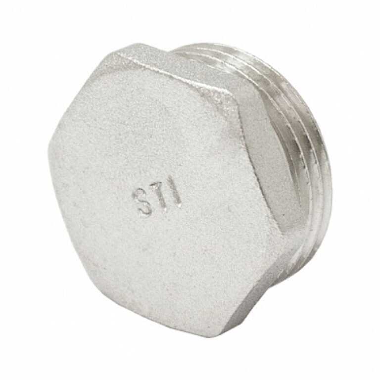 Заглушка НИКЕЛИРОВАННАЯ резьбовая 3/4" НР STI