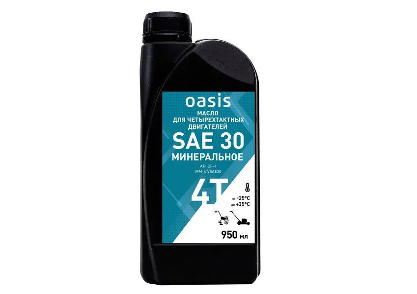 Масло 4-х тактное для двигателя минеральное SAE 30 0,95л OASIS