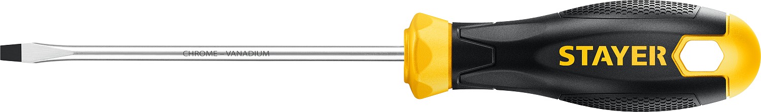 Отвертка шлицевая SL4x100мм STAYER Hercules CrV двухкомпонентная рукоятка