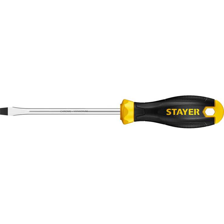 Отвертка шлицевая SL6x100мм STAYER Hercules CrV двухкомпонентная рукоятка