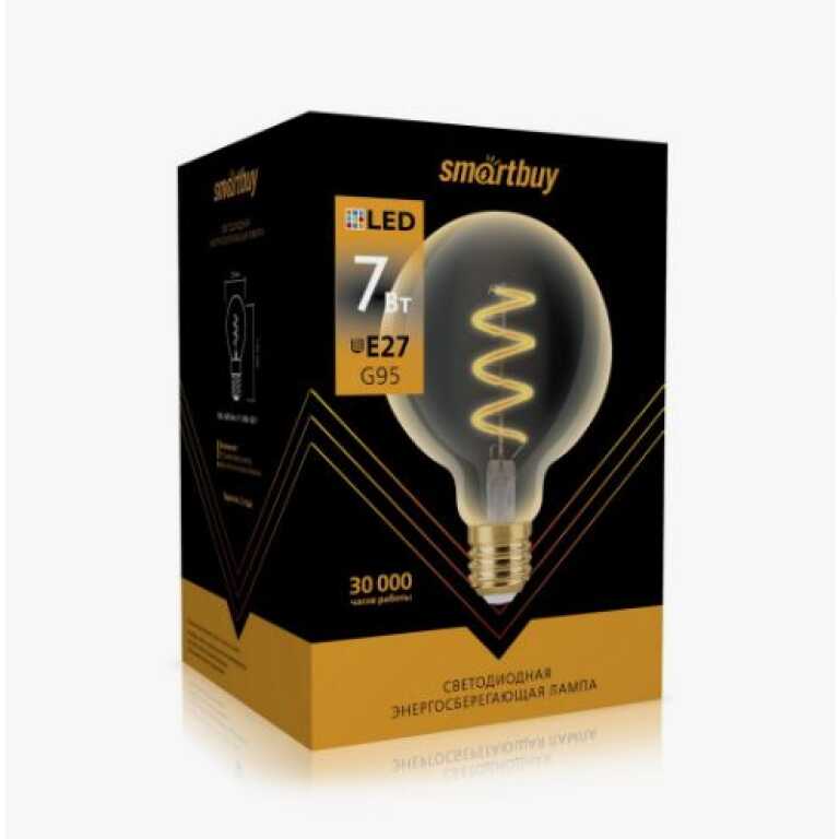 Лампа светодиодная (LED) ART G95-7W/3000/E27 Smartbuy