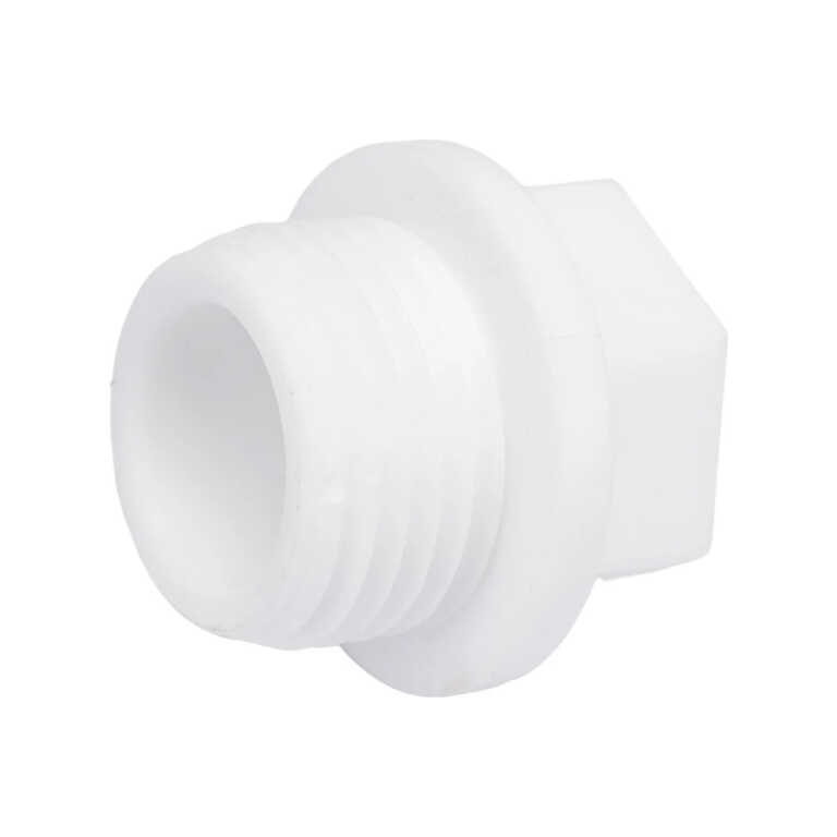 Заглушка PP-R белая Ду20*1/2" НР VALFEX
