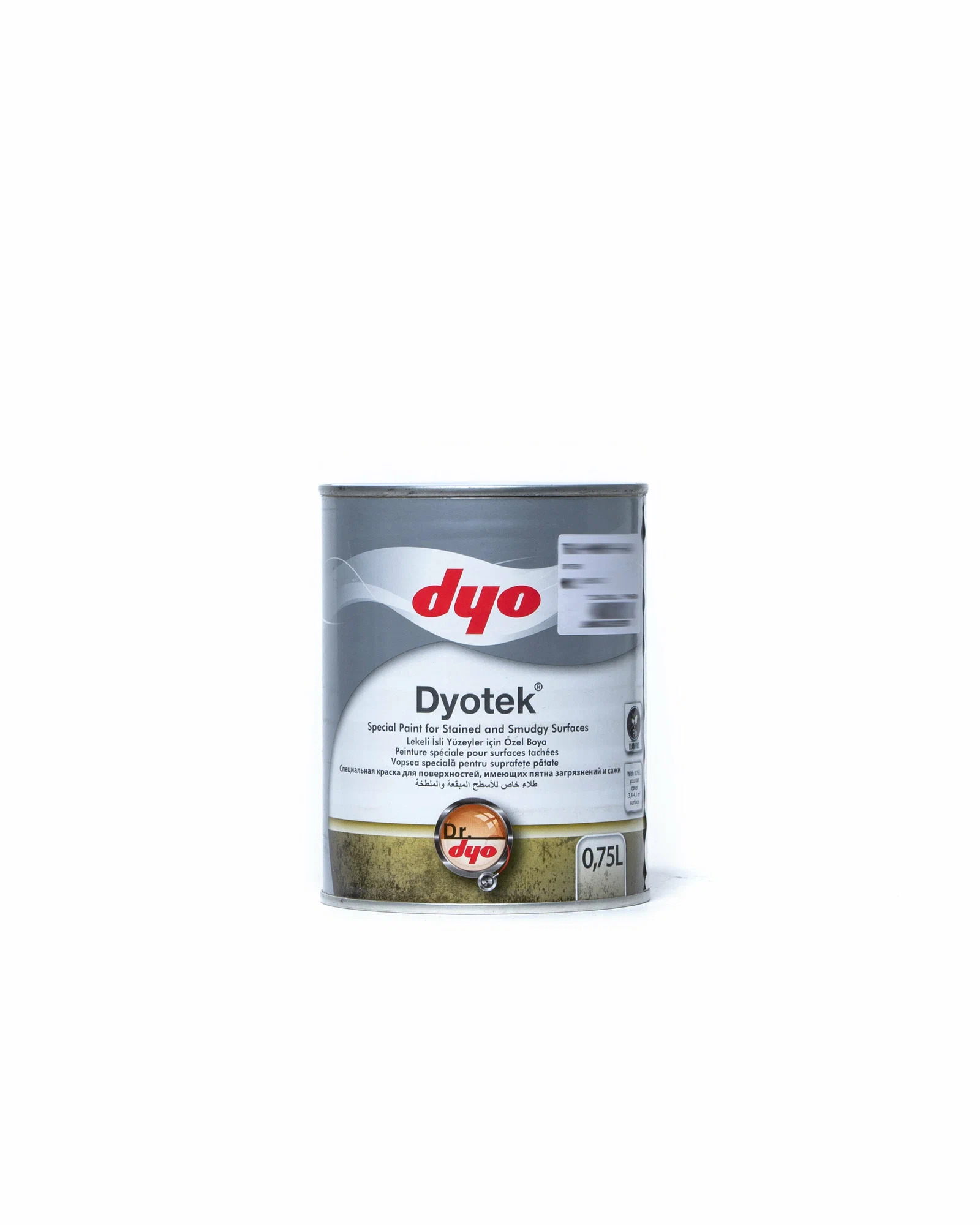 Краска блокирующая против пятен и копоти DYOTEK (0,75л)