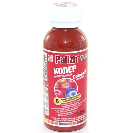 Паста колер универс. Palizh №08 красн.-коричн 0,1л