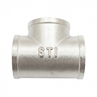 Тройник 3/4" ВР-ВР-ВР никелир. STI