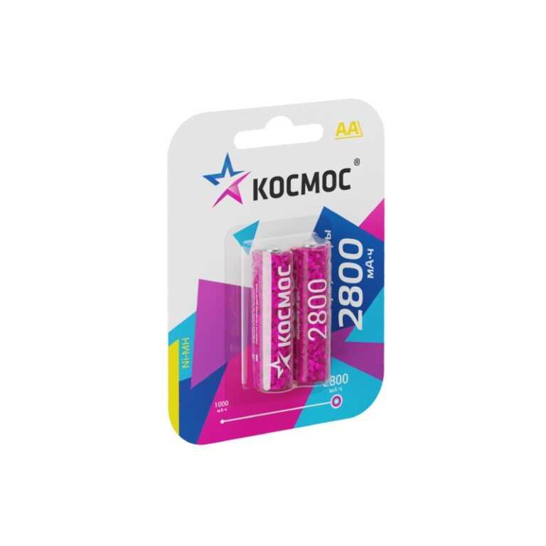 Аккумулятор Космос /R6 2800mAh Ni-MH BL2 (2шт/упак)