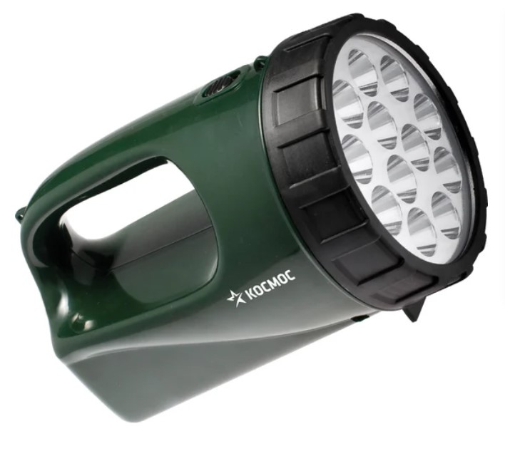 Космос фонарь-прожектор 9199LED (акк. 4V 3Ah) 12св/д (250lm)+ПОДАРОК фонарь ручной