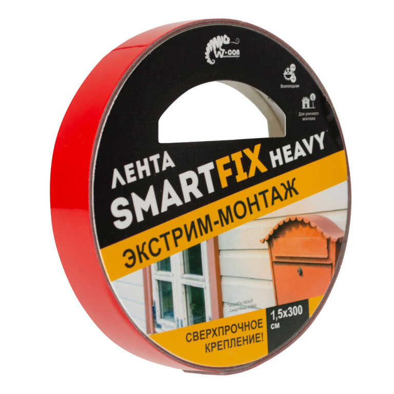 Лента монтажная всепогодная W-con SmartFix HEAVY, 1,5*300см, серая