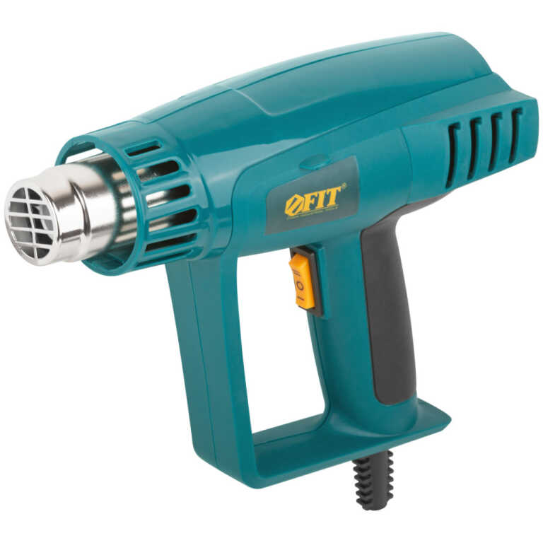 Фен технический 2000 Вт; 250/500 °C; 250/550 л/мин; рез. накл.; коробка FIT
