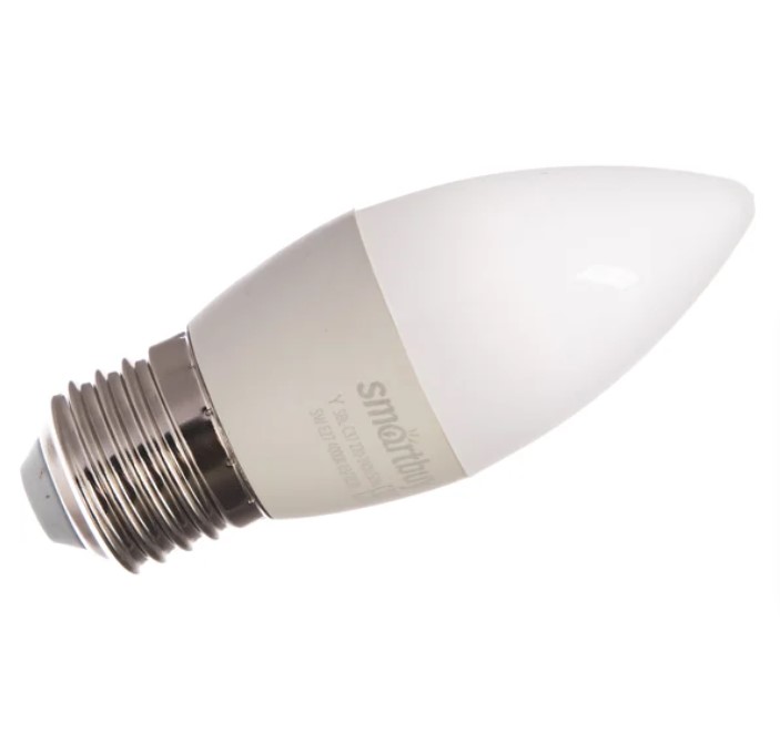 Лампа светодиодная (LED) C37-05W/4000/E27 Smartbuy