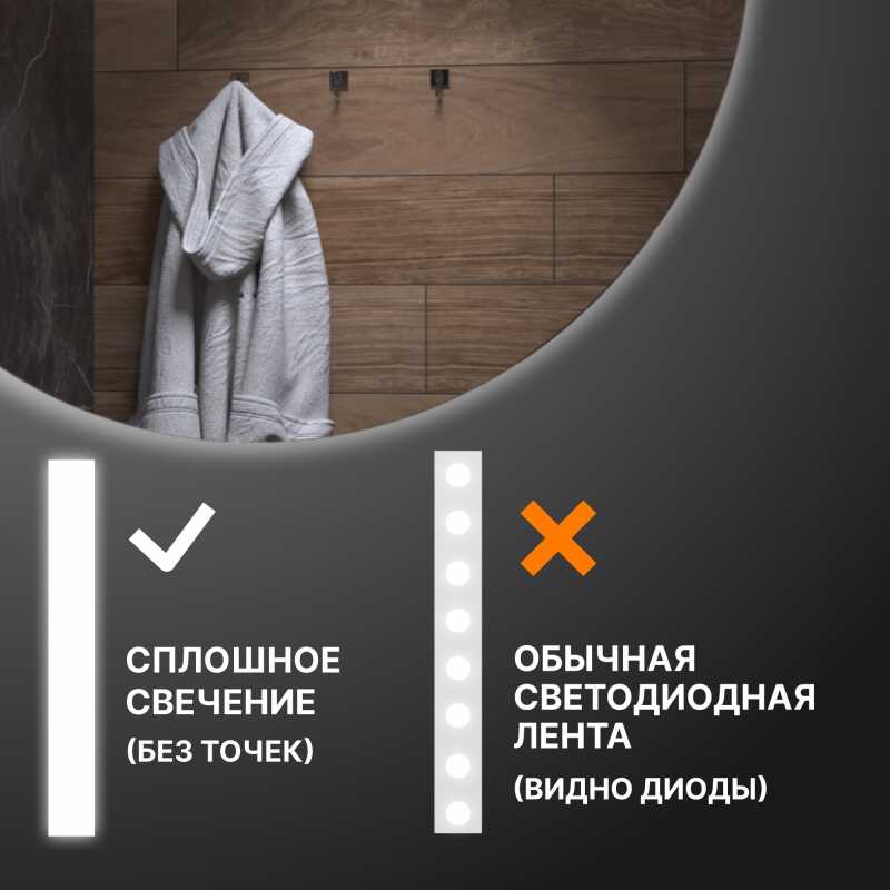 Зеркало VIGO Otti Classic 700 круглое LED