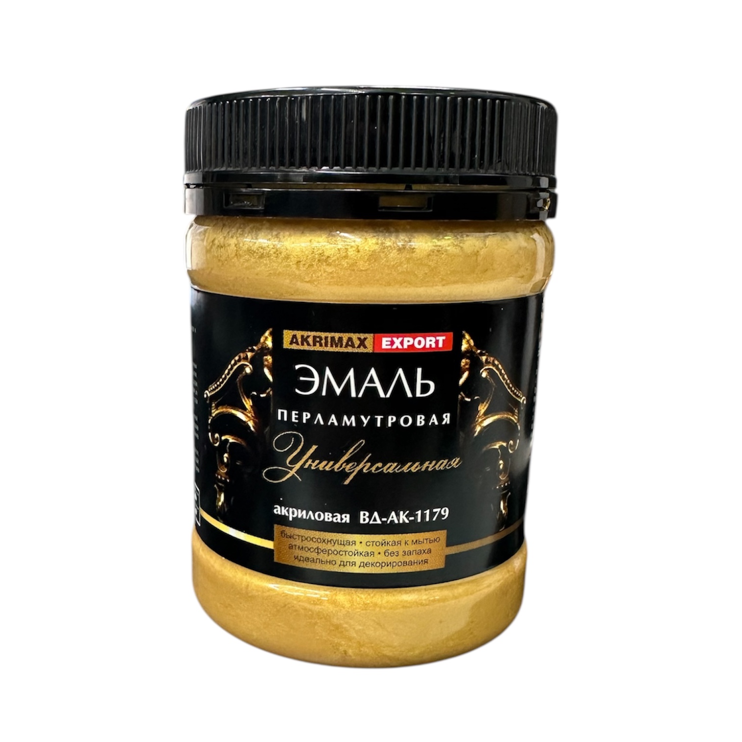 Эмаль акриловая перламутровая AKRIMAX-EXPORT, золото,  0,23 кг
