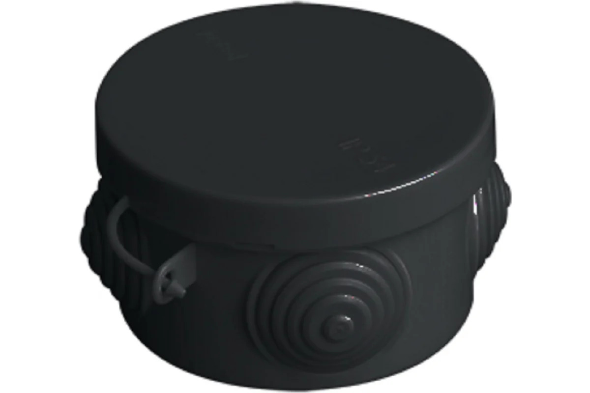 Коробка распаячная D85*40 для о/п IP54 040-039Ч ЧЕРНАЯ VKL electric