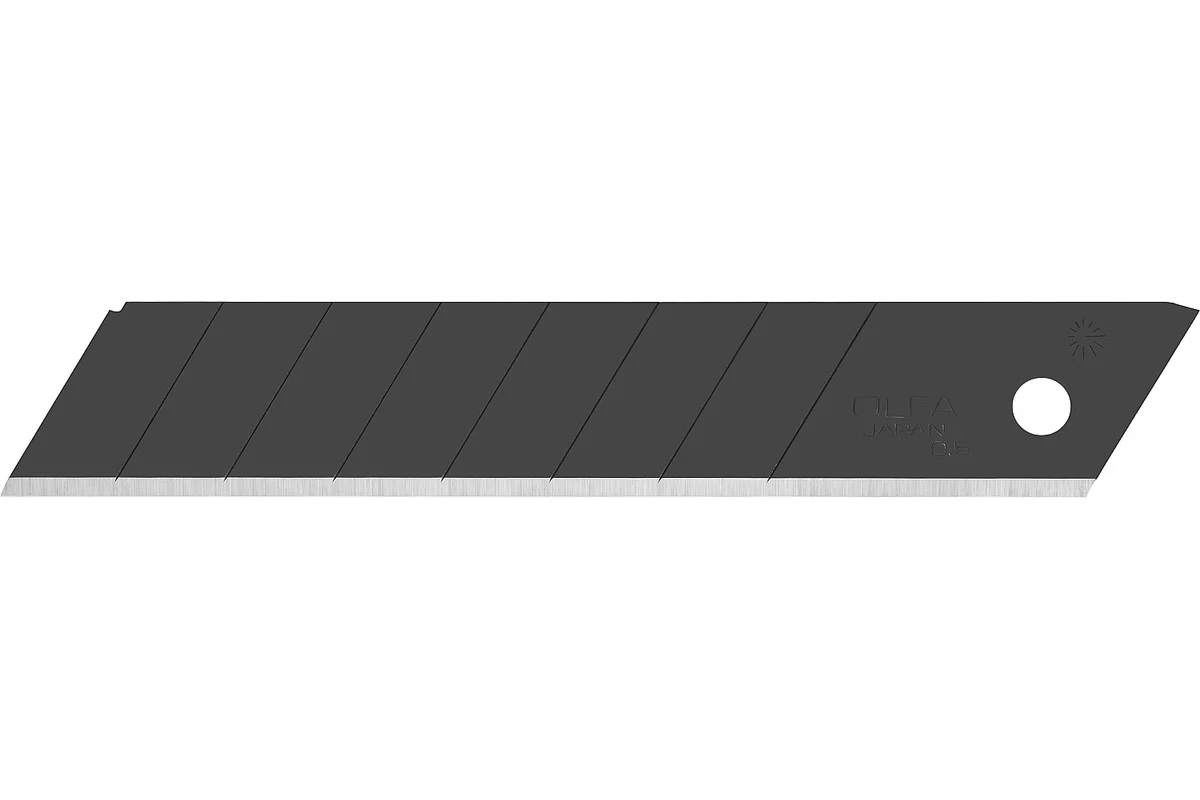 Лезвия для ножей 18х100х0.5мм OLFA Excel Black 8 сегментов (10шт/уп)