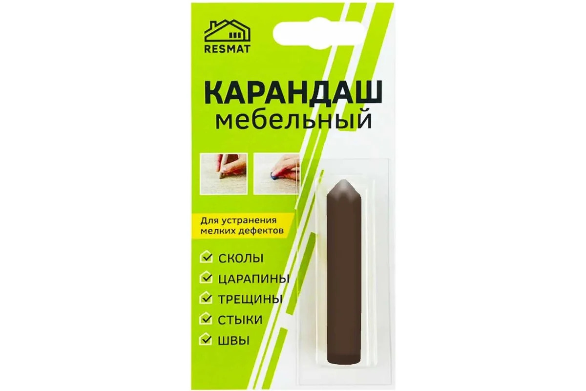 Карандаш мебельный, цвет венге темный (блистер) Resmat