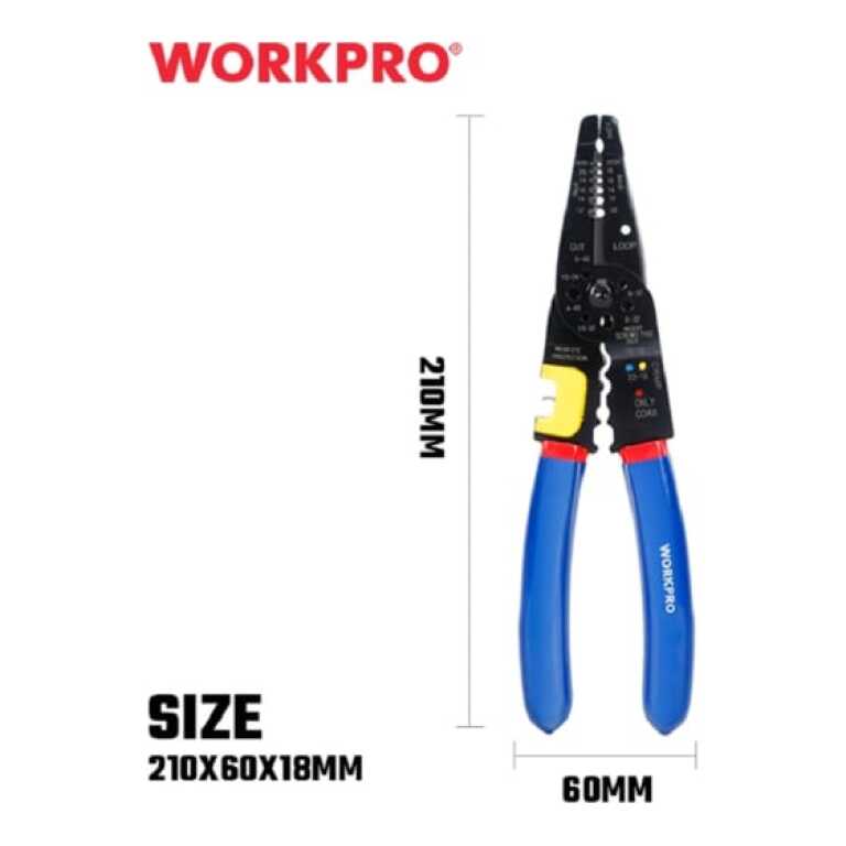 Клещи обжимные многофункциональные 210мм WORKPRO