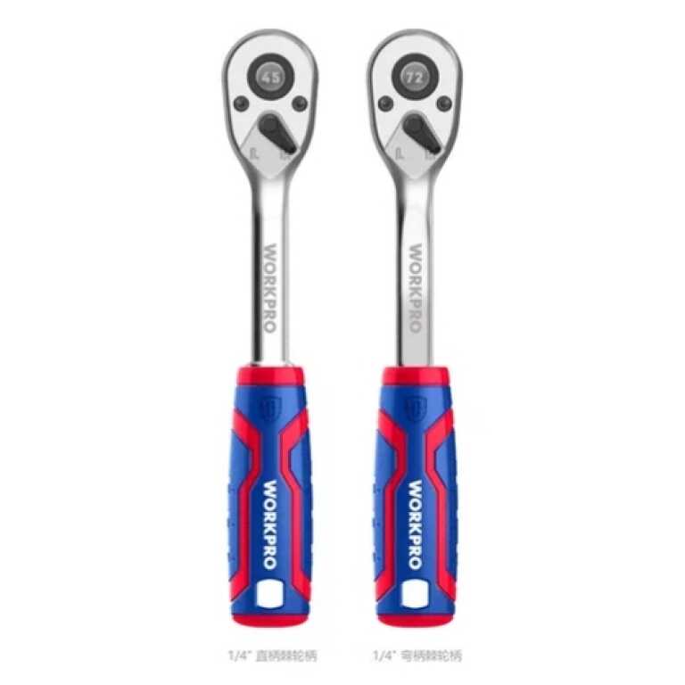 Ключ трещоточный 2К CR-M 1/4" 72Т WORKPRO PRO