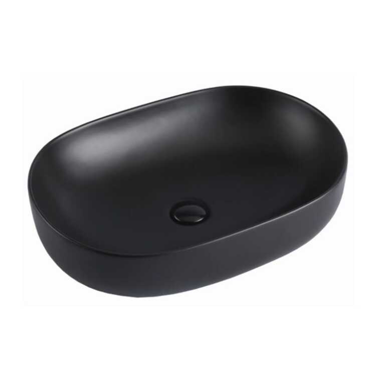 Раковина накладная AZ-78326MB 600*415*135 мм., чёрный матовый